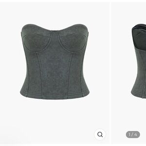 Strapless corset crop top